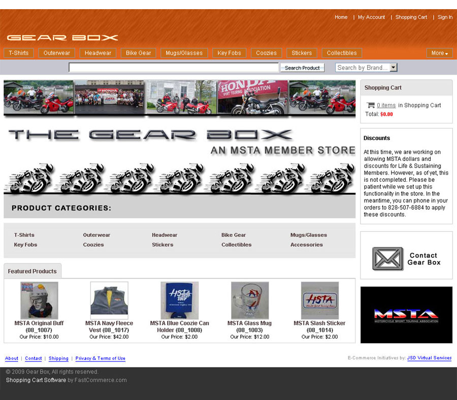 The Gear Box, FastCommerce Customization