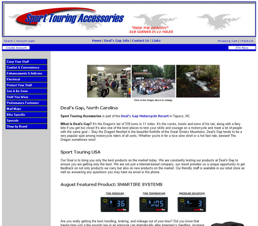 Sport Touring USA, Miva Merchant v.4 Cart MMUI, HTML and CSS